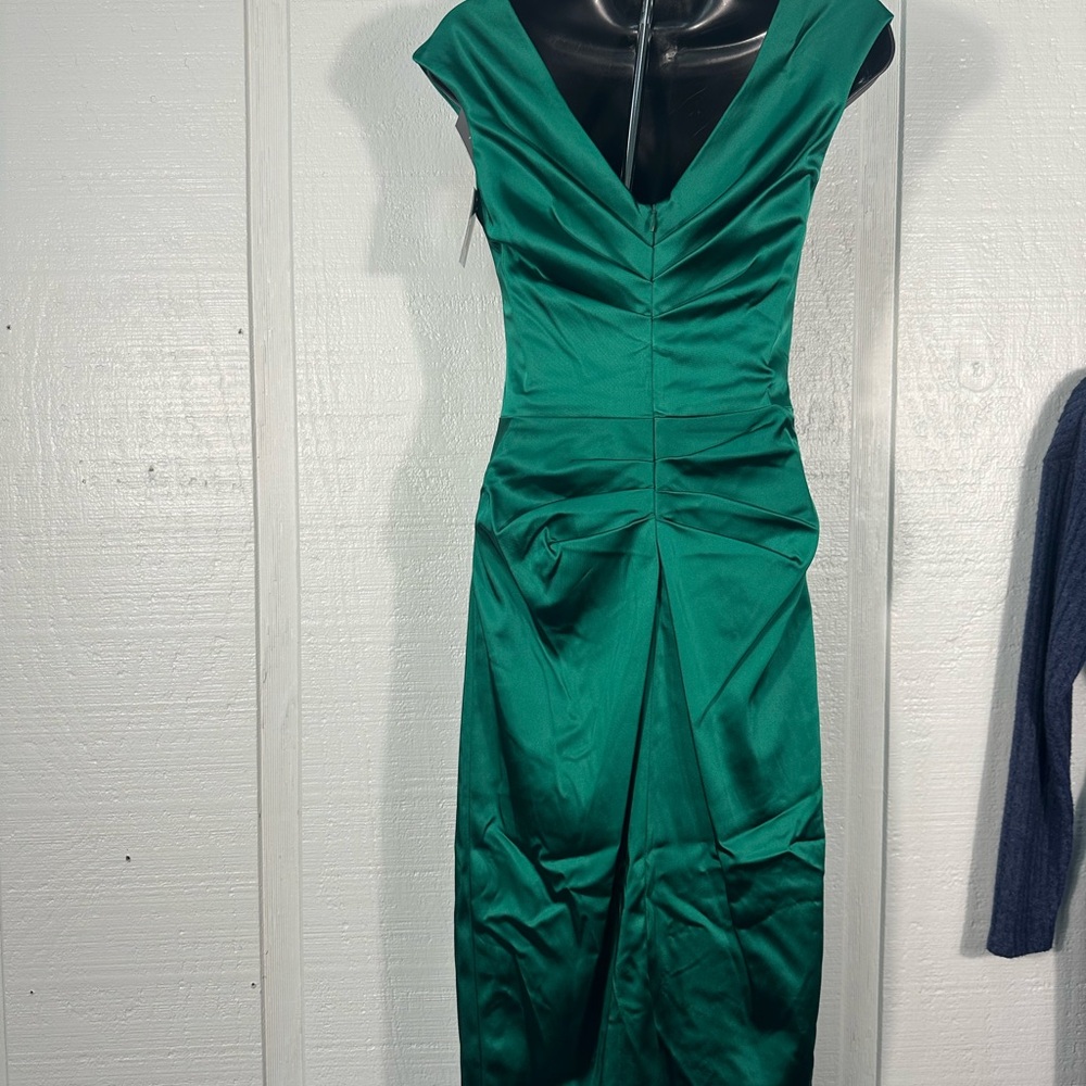 Betsy & Adam Women’s Green Cap Sleeve Dress Size 2 NWT - Picture 6 of 12